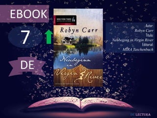 7
EBOOK
Autor:
Robyn Carr
Título:
Neubeginn in Virgin River
Editorial:
MIRA Taschenbuch
De lectura
DE
 