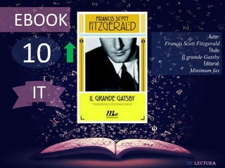 10
EBOOK
Autor:
Francis Scott Fitzgerald
Título:
Il grande Gatsby
Editorial:
Minimum fax
De lectura
IT
 