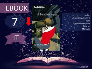 7
EBOOK
Autor:
Camilla Läckberg
Título:
Il bambino segreto
Editorial:
Marsilio
De lectura
IT
 