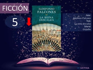 5
FICCIÓN
Autor:
Ildefonso Falcones
Título:
La reina descalza
Editorial:
Grijalbo
De lectura
 