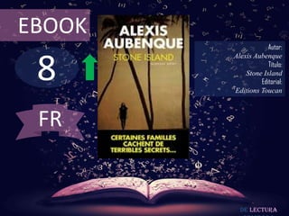 8
EBOOK
Autor:
Alexis Aubenque
Título:
Stone Island
Editorial:
Editions Toucan
De lectura
FR
 