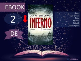2
EBOOK
Autor:
Dan Brown
Título:
Inferno
Editorial:
Lübbe Digital
De lectura
DE
 