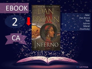 2
EBOOK
Autor:
Dan Brown
Título:
Inferno
Editorial:
Doubleday
De lectura
CA
 