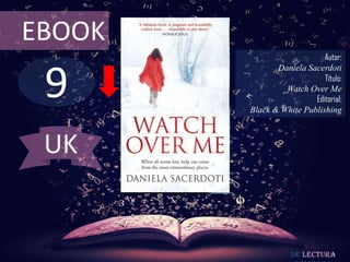 9
EBOOK
Autor:
Daniela Sacerdoti
Título:
Watch Over Me
Editorial:
Black & White Publishing
De lectura
UK
 