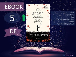 5
EBOOK
Autor:
Jojo Moyes
Título:
Ein ganzes halbes Jahr
Editorial:
Rowohlt Digitalbuch
De lectura
DE
 