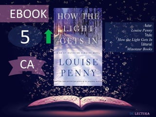 5
EBOOK
Autor:
Louise Penny
Título:
How the Light Gets In
Editorial:
Minotaur Books
De lectura
CA
 