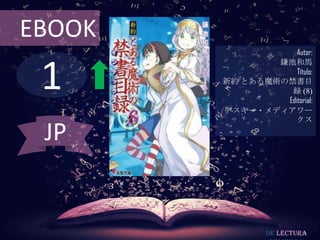 1
EBOOK
Autor:
鎌池和馬
Título:
新約 とある魔術の禁書目
録 (8)
Editorial:
アスキー・メディアワー
クス
De lectura
JP
 