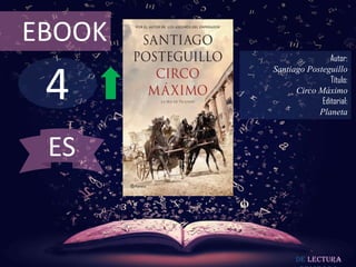 4
EBOOK
Autor:
Santiago Posteguillo
Título:
Circo Máximo
Editorial:
Planeta
De lectura
ES
 