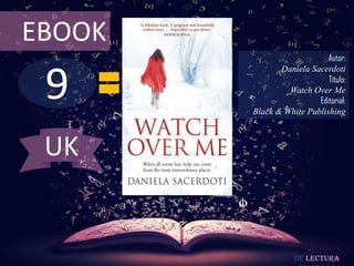 9
EBOOK
Autor:
Daniela Sacerdoti
Título:
Watch Over Me
Editorial:
Black & White Publishing
De lectura
UK
 