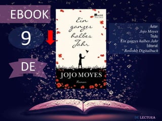 9
EBOOK
Autor:
Jojo Moyes
Título:
Ein ganzes halbes Jahr
Editorial:
Rowohlt Digitalbuch
De lectura
DE
 
