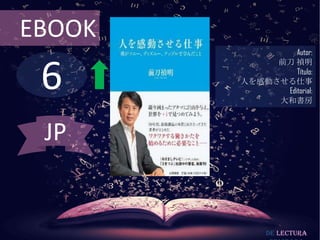 6
EBOOK
Autor:
前刀 禎明
Título:
人を感動させる仕事
Editorial:
大和書房
De lectura
JP
 