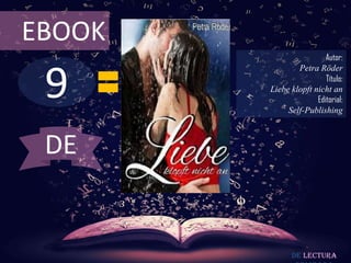 9
EBOOK
Autor:
Petra Röder
Título:
Liebe klopft nicht an
Editorial:
Self-Publishing
De lectura
DE
 