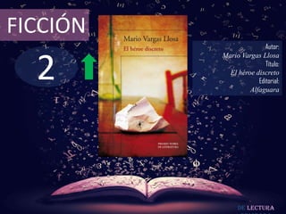 FICCIÓN

2

Autor:
Mario Vargas Llosa
Título:
El héroe discreto
Editorial:
Alfaguara

De lectura

 
