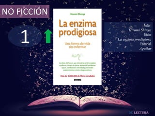 NO FICCIÓN

1

Autor:
Hiromi Shinya
Título:
La enzima prodigiosa
Editorial:
Aguilar

De lectura

 