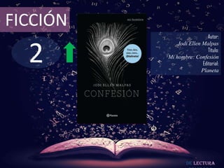FICCIÓN

2

Autor:
Jodi Ellen Malpas
Título:
Mi hombre: Confesión
Editorial:
Planeta

De lectura

 