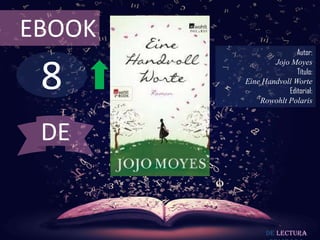 EBOOK

8

Autor:
Jojo Moyes
Título:
Eine Handvoll Worte
Editorial:
Rowohlt Polaris

DE

De lectura

 