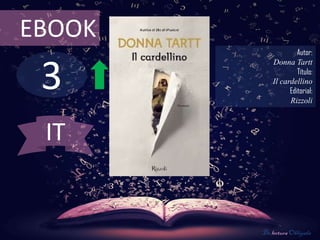 3
EBOOK
Autor:
Donna Tartt
Título:
Il cardellino
Editorial:
Rizzoli
De lectura Obligada
IT
 