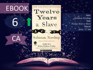 6
EBOOK
Autor:
Solomon Northup
Título:
Twelve Years a Slave
Editorial:
Atria / 37 Ink
De lectura Obligada
CA
 