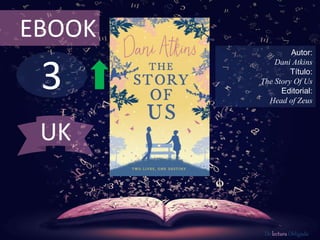 EBOOK 
3 
Autor: 
Dani Atkins 
Título: 
The Story Of Us 
Editorial: 
Head of Zeus 
De lectura Obligada 
UK 
 