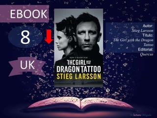 8
EBOOK
Autor:
Stieg Larsson
Título:
The Girl with the Dragon
Tattoo
Editorial:
Quercus
De lectura Obligada
UK
 