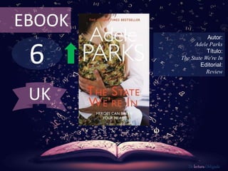 6
EBOOK
Autor:
Adele Parks
Título:
The State We're In
Editorial:
Review
De lectura Obligada
UK
 