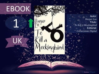 1
EBOOK
Autor:
Harper Lee
Título:
To Kill A Mockingbird
Editorial:
Cornerstone Digital
De lectura Obligada
UK
 