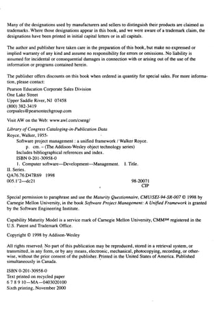 Libro software project management