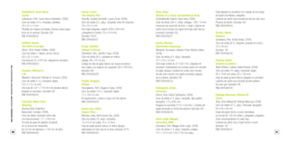 50 51
Librossorprendentes.LacolecciónMIMB1.MonumentalIdeasinMiniatureBooksdelaBNE
Dass, Dean
Woman in a cloud. Syrrounded by birds
[Charlottesville, Virginia: Dean Dass, 2008]
Libro de artista (28 h.): inkjet, collages; 128 x 14 mm
Impresora de inyección de tinta = Inkjet. Cubierta de
cartón duro forrada con papel símil-tela color blanco
encerado. Ejemplar 5/6
BNE ER/6456/31
Davila, Maritza
Dismantled landscape
[Menphis, Tennessee: Atabeira Press: Maritza Dávila,
2008]
Libro de artista (2 h. pleg.): serigrafía;
27 x 110 x 12 mm
Dos hojas unidas de 27 x 927 mm, plegadas en
acordeón; Estampación por ambas caras con recortes
en algún pliegue. Cubierta de cartón duro forrada
de tela color marrón con papel recortado, pegado
en la cubierta. Ejemplar 2/6
BNE ER/6456/32.
DeGregorio, Debra
Dreamed
[Akron, Ohio: Debra DeGregorio, 2008]
Libro de artista (1 h. pleg.): serigrafía, lápiz grafito,
tipografía; 115 x 935 mm
Plegada en acordeón (115 x 103 mm.). Cubierta de
papel encerado en forma de estuche. Ejemplar 3/8
BNE ER/6456/33;
Denk-Leigh, Maggie
December 2008
[Cleveland, Ohio: Maggie Denk-Leigh, 2008]
Libro de artista (1 h. pleg.): litografía, collage;
101 x 1010 mm (103 x 132 mm pleg.)
Hoja plegada en acordeón con collage de tres hojas
de papel recortadas y plegadas
Cubierta de cartón duro forrada de tela de color azul;
Plancha de piedra. Ejemplar 4/6
BNE ER/6456/34
Dicello, Shelly
Replace
[Cleveland, Ohio: Shelly Dicello, 2008]
Libro de artista (8 h.): litografía, grabado en hueco;
72 x 78 mm
Ejemplar 1/6
BNE ER/6456/35
Dubose, David
Snakes  Ladders
[New Orleans, Lusiana: David Dubose, 2008]
Libro de artista (1h. pleg.): impresión digital;
95 x 1240 mm (pleg. 95 x 135 mm)
Hoja de papel grueso blanco, plegado en acordeón.
Cubierta de cartón duro forrada de tela arpillera
de color gris. Ejemplar 4/6
BNE ER/6456/36
Eddings-Mancuso, Melissa M.
Circle
[Ada, Ohio: Melissa M. Eddings Mancuso, 2008]
Libro de artista (27 h. pleg.): fotocopia, tipografía;
65 x 65 x 30 mm
Hojas de papel hecho a mano recortadas
en círculo de 120 mm (diám.), plegadas y pegadas.
Texto mecanografiado en cada hoja.
Cubierta de cartón duro. Papel hecho a mano.
Ejemplar 1/6
BNE ER/6456/37
Cobbledick, Susie Diane
Cycles
[Lakewood, Ohio: Susie Diane Cobbledick, 2008]
Libro de artista (4 h.): linografía, plantillas;
76 x 37 x 12 mm
Plantillas de madera recortada, impresa sobre papel
Kozo en la cubierta. Ejemplar 2/8.
BNE ER/6456/23
Coffield, Daniel
The Birth of an idea
[Akron, Ohio: Daniel Coffield, 2008]
Libro de artista (1 dibujo): pluma, pincel;
(25 x 22 x 5 mm)
Una hoja de 25 x 220 mm, plegada en acordeón
BNE ER/6456/24
Connors, Michael G.
Life
[Madison, Wisconsin: Michael G. Connors, 2008]
Libro de artista (1 h.): impresión digital;
(127 x 112 x 8 mm)
Una hoja de 127 x 1116 mm de cartulina blanca
plegada en acordeón. Ejemplar 5/8
BNE ER/6456/25
Constant, Maria Ester
Weeping
[Buenos Aires, Argentina:
María Ester Constant, 2008]
Libro de artista: impresión sobre tela
con intervenciones; 111 x 550 mm
Tira tela de gasa de algodón enrollada
en un prisma de metacrilato
de 22 mm de diametro. x 130 mm de lado)
BNE ER/6456/26
Corral, Laurie
The Jewelry Box
[Ashville, Carolina del Norte: Laurie Corral, 2008]
Libro de artista (2 h. pleg.): serigrafía, texto de imprenta;
76 x 78 x 5 mm
Dos hojas plegadas, origami (226 x 226 mm)
y plegadas en tríptico (74 x 216 mm).
Ejemplar 19/33
BNE ER/6456/27
Craun, Jennifer
Falling To Pieces
[Cleveland, Ohio: Jennifer Craun, 2008]
Libro de artista (8 h.): grabado en relieve,
collage; 58 x 74 x 8 mm
Collage de tela de gasa blanca con toque de pintura
roja, sujeta a la cubierta con pespunte (30 x 158 mm).
Ejemplar 4/6
BNE ER/6456/28
Crnjak, Dragana
Village
[Youngstown, Ohio: Dragana Crnjak, 2008]
Libro de artista (14 h.): impresión digital;
77 x 120 x 5 mm
Encuadernación: cosido a mano con hilo blanco
BNE ER/6456/29
Kumar Das, Ashis
Dream Files...
[Mumbia, India: Ashis Kumar Das, 2008]
Libro de artista (1h. pleg.): serigrafía;
10 x1415 mm (pleg. 10 x 13 mm)
Hoja de papel grueso blanco, el último pliegue
estampado en tinta roja en el verso. Ejemplar 5/10
BNE ER/6456/30
 