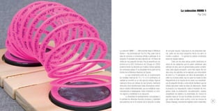 6 7
Librossorprendentes.LacolecciónMIMB1.MonumentalIdeasinMiniatureBooksdelaBNE
La colección MIMB 1, —Monumental Ideas in Miniature
Books— fue promovida por Hui-Chu Ying, quien tuvo la
idea de convocar a numerosos artistas a participar en el
proyecto. El resultado fue esta colección de 140 libros de
artista de muy pequeño formato;Ying la presentó por vez
primera en la SGC Conference de Chicago en 2009;
posteriormente ha itinerado por Estados Unidos además
de numerosos países. En la actualidad forma parte de los
fondos de la Biblioteca Nacional de España.
Lo que inicialmente pudo ser un condicionante,
las medidas máximas de 10 x 13 x 2,5 centímetros, en
realidad se convirtió en un reto para los artistas. Algunos
realizaron libros por debajo de ese tamaño, realmente
diminutos, otros transformaron estas dimensiones reduci-
das en objetos tridimensionales, que se multiplican expo-
nencialmente al desplegarse; todos emplearon un enor-
me ingenio y creatividad en su ejecución.
La diversidad de planteamientos conceptuales, y
la cantidad de diferentes técnicas, procesos y materiales
que podemos ver en el conjunto de la colección, la dotan
de una gran riqueza. Cada pieza es una propuesta origi-
nal, cada uno de estos pequeños libros nos abre un
mundo a explorar… En general se podrán contemplar
obras de singular belleza.
Cada una de estas piezas podría clasificarse en
varias de las categorías que se suelen establecer para
este tipo de obra, pero en general todas pueden conside-
rarse, salvo alguna excepción, como libro objeto. No son
obra única, de cada libro se ha realizado una corta edición
de entre 5 y 15 ejemplares, son libros de autoedición, el
editor es el propio artista, que es quien ha creado la obra
integralmente en la mayoría de los casos; sus característi-
cas de pequeño formato y corta edición facilitaron que los
artistas ejecutaran todas las fases de elaboración, desde
el proyecto y la maquetación, hasta la impresión de imá-
genes y texto, la construcción, encuadernación, cosidos,
recopilación de objetos y su ensamblaje, etc. Incluso en
aquellos casos en los que los artistas recurrieron a encar-
gar cortes de láser sobre acrílico, como las moscas de
Silvana Blasbalg, impresiones digitales sobre metacrilato,
La colección MIMB 1
Paz Ortiz
 