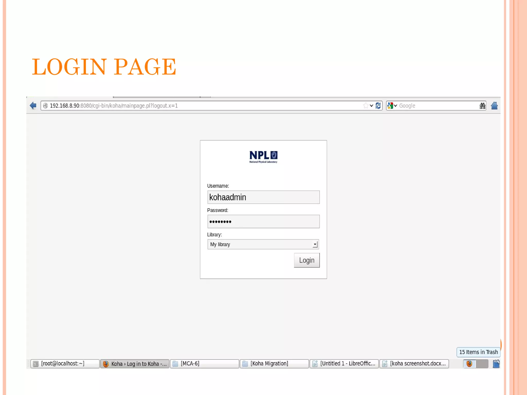 LOGIN PAGE
 