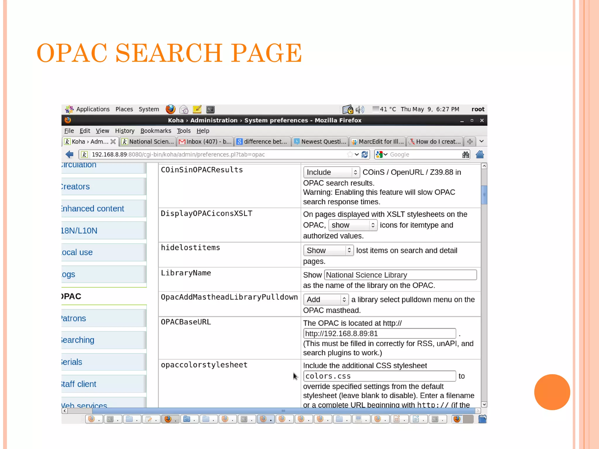 OPAC SEARCH PAGE
 