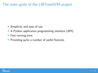 LIBTwinSVM: A Library for Twin Support Vector Machine | PDF