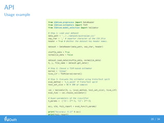 API
Usage example
20 / 34
 