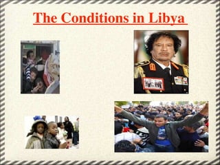 The Conditions in Libya 
  
 