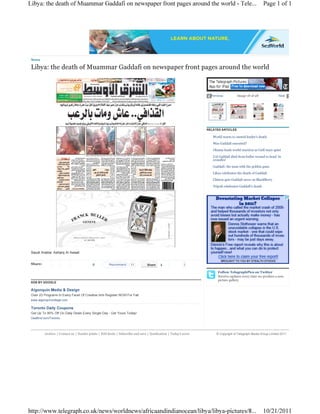Libya gaddafi newspaper 14