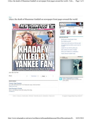 Libya gaddafi newspaper 3