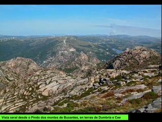 Vista xeral desde o Pindo dos montes de Buxantes, en terras de Dumbría e Cee
 