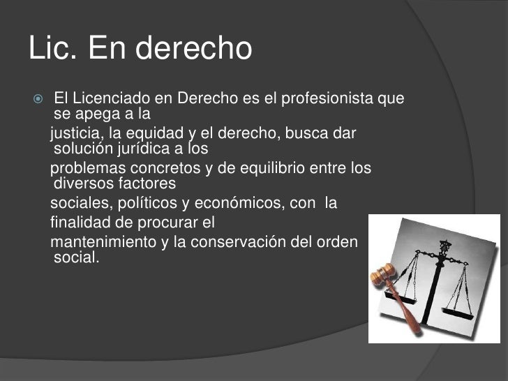 Lic. en derecho