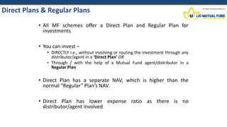 Lumpsum Investment – Initial + Additional
Systematic Investment Plan (SIP)
Systematic Transfer Plan (STP)
Inter Scheme Swi...