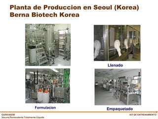 Planta de Produccion en Seoul (Korea) Berna Biotech Korea KIT DE ENTRENAMIENTO Formulacion Llenado Empaquetado 