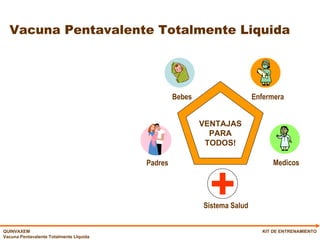 Vacuna Pentavalente Totalmente Liquida KIT DE ENTRENAMIENTO VENTAJAS PARA TODOS! Padres Bebes Enfermera Medicos Sistema Salud 