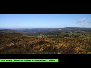 Vista desde o Careón cara ao oeste. A Fondo Melide e O Bocelo.
 