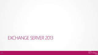 EXCHANGE SERVER 2013
 