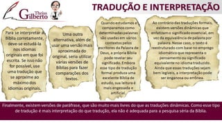 Lição 06 -  Por que a interpretação é necessária?
