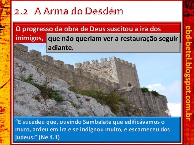 Quando nos ocupamos fazendo a obra de Deus, nossos
inimigos tÃªm seus planos anulados pelo Senhor.
Devemos confiar em Deus ...