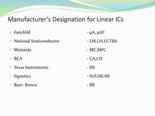 LICA- DIFFERENTIAL APLIFIERS | PPTX
