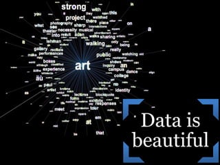 Data is 
beautiful 
 