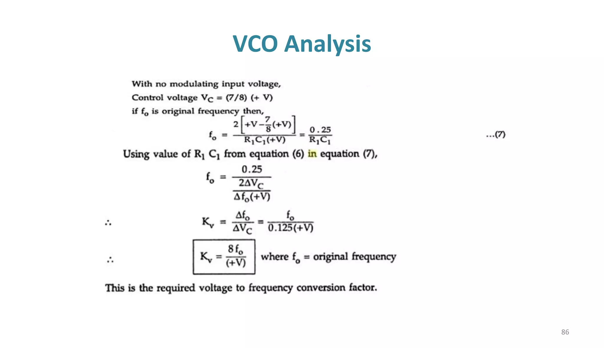 VCO Analysis
86
 