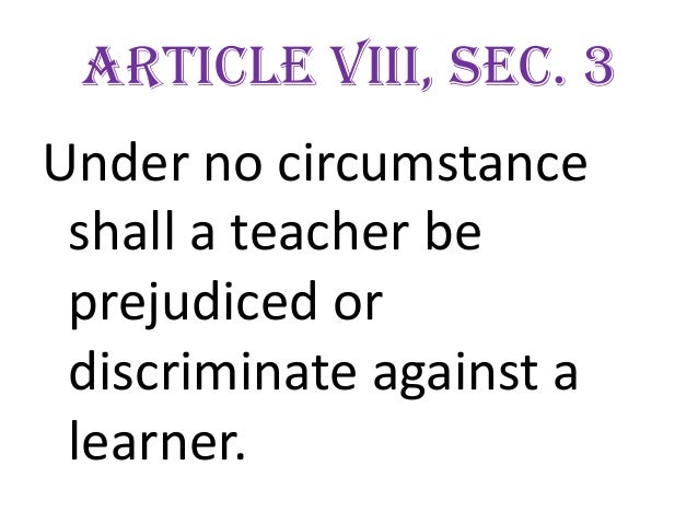 Code Of Ethics For Professional Teacher