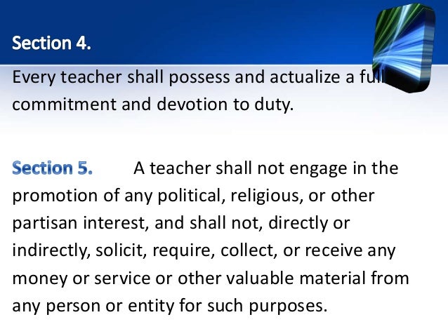 Code Of Ethics For Professional Teacher Code Of Ethics For Professional Teacher